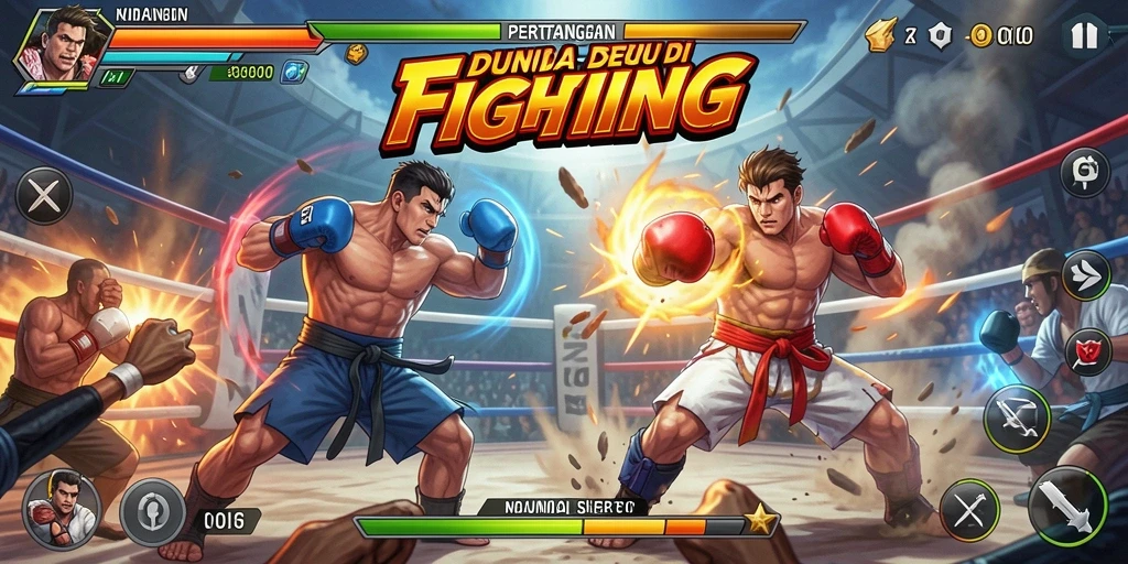 Gameplay intens dari 8II yang menampilkan pertarungan karakter yang seru.