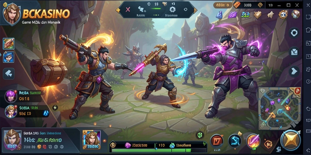 Tampilan gameplay seru dan karakter unik dalam BCKASINO.