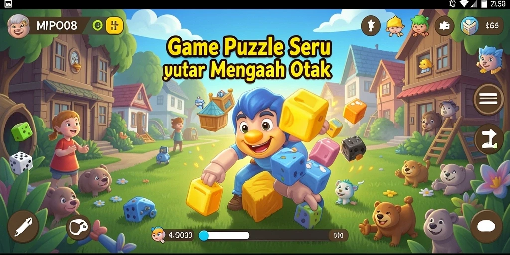 Screenshot MPO08 yang menunjukkan gameplay Puzzle yang menantang.