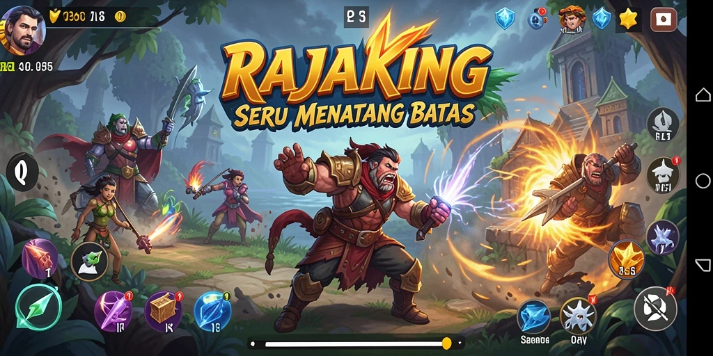 Tampilan Gameplay Seru dalam RAJAKING, Petualangan Menanti.