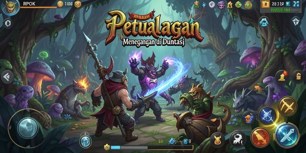 Screenshot gameplay RPOK yang menampilkan petualangan yang seru.