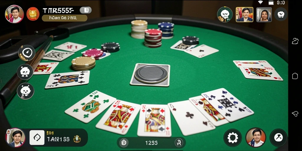Tangkapan layar gameplay Gaple menampilkan momen seru di TAR555.